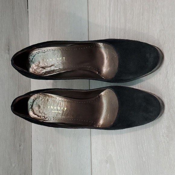 Theory Womens Suede Heels Platform shoes sz 36.5/6.5 - Picture 3 of 16